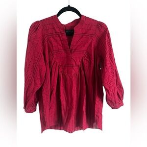 Hatch Pink Peasant Blouse, size 0
